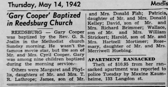 Clipping from Wisconsin State Journal